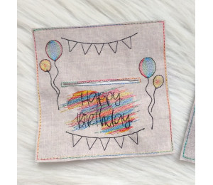 2€ ZUSATZTÜRCHEN 5. Dezember - Stickserie - 10 Geld- oder Gutscheinkartenhülle Vol. 3